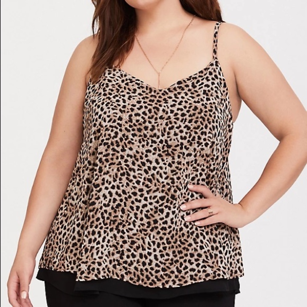 SOPHIE - LEOPARD CHIFFON SWING CAMI